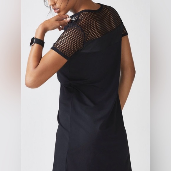 FABLETICS SARA BLACK MESH AND NET ATHLETIC DRESS M - Picture 14 of 15
